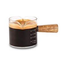 누보 우드손잡이 유리 샷잔 3온스, 1개