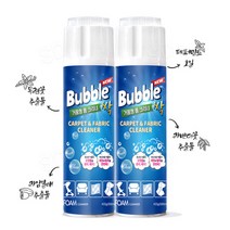 버블싹 패브릭 소파 폼 클리너 500ml 2개 유모차 얼룩 탈취