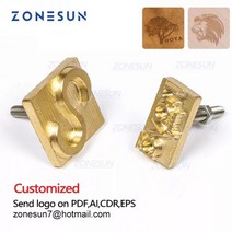 불박기 가죽 공예 불박 도장 기계 제작 인쇄 ZONESUN-맞춤 디자인 사용자 정의 핫 황동 스탬프 철 금형 개인 로고 금형 난방 나무 쿠키 DIY 선물, small than5x3cm