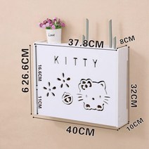 와이파이 증폭기 공유기 인터넷 대형 무선 라우터 선반 스토리지 박스 케이블 전원 플러스 와이어 브래킷 목재 플라스틱 DIY 홈 장식 벽걸이 플매트 카펫 러그 보드, [03] 03 Double Kitty Cat