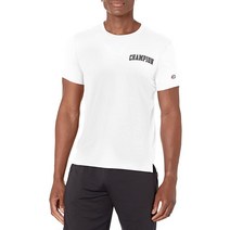 챔피온 남성용 MVP 티셔츠 반소매 수분 흡수 티 블랙586lza