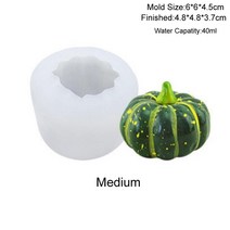 3D 호박 촛불 금형 수제 DIY 왁스 꽃 비누 실리콘 금형 무스 초콜릿 케이크 GUMPASTE 아이스 초콜릿 용품 M275456, Medium