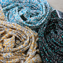 자투리 대폭인견실크 반디플라워 택1, 대폭인견실크 반디플라워 터키블루