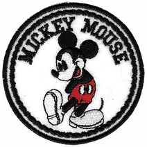 와펜 A173 - 미키 마우스 원형 마크 패치