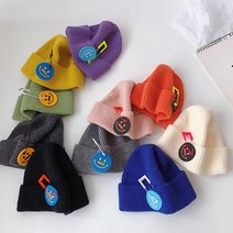 스마일 클립 비니모자 / 아기 유아 아동 겨울 털 모자
