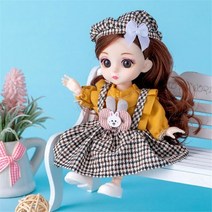 16cm 1/12 BJD 인형 옷과 신발 이동식 13 관절 귀여운 달콤한 얼굴 소녀 선물 장난감 공주, Doll and Clothes15