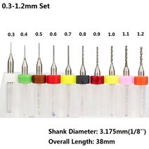 XCAN 10 개/대 0.3mm ~ 1.2mm PCB 미니 드릴 비트 텅스텐 강철 카바이드 인쇄 회로 기판 CNC 기계, PCB 0.3-1.2mm 10PCS