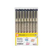 [제이제이오피스] 피그마 마이크론 pigma micron 8색 세트, 1개, 01_8색