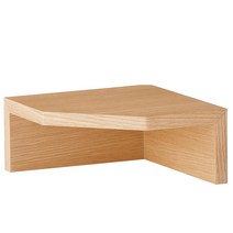 무인양품 떡갈나무 코너 선반 벽걸이 4549337462038, 내추럴