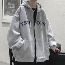 이유까까 남성용 YSTA 오버핏 기모 후드집업