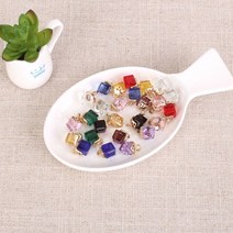 짱패브릭 스퀘어 크리스탈 팬던트-15color, 연핑크