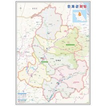 나우맵 인제군지도 코팅 - 강원도 도로 행정 우리나라 전도