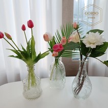 고르소 유리 화병 꽃병 시약병 디퓨져 공병 용기 엔틱 유리병, 4.줄무늬200ml