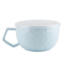 밀폐뚜껑 도자기 손잡이 라면기 라면그릇 밥그릇 국그릇 손잡이볼 밀폐용기, A, 1개