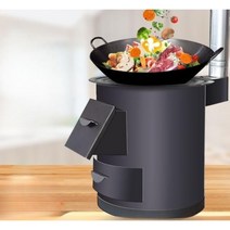 장작 난로 캠핑 농촌 가정용 난방 난로 화덕 장작 스틸 야외 가마솥 바베큐 드럼통 공장, 35cm 새로운 블랙 라운드 배럴 40cm 튜, 1개