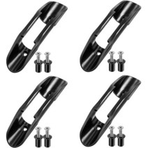 카약용품 카누용품 낚시배4PCS Kayak Paddle Clip Board Holder Keeper Canoe Boat Deck Mount Fishing Acc, 01 Black