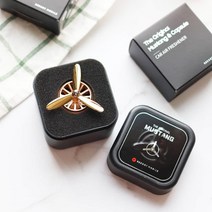 차량용 디자인 머스탱 인테리어 송풍구 프로펠러 방향제, 골드+화이트코튼