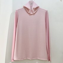 [행복한백화점][그린조이][그린조이] 시어서커 솔리드 마스크 폴라 티셔츠 연분홍 여성 GP22KL01W