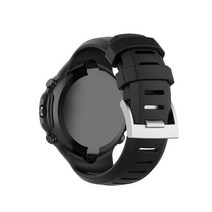 순토 다이빙컴퓨터시계 시계 밴드 스트랩 suunto d6 다이브 d6i 노보 줄루 팔찌 교체 실리콘 밴드 스마트 시계 스트랩 correa 액세서리, 검은색