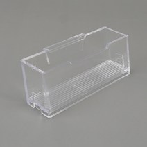 SOCEAN 메모지통 명함 스탠드 투명 플라스틱 거치대 1단 메모지꽂이함 플라스틱수납통 명함보관함 탁상트레이 아크릴꽂이 테이블쇼케이스 수납케이스 꽃이보관홀더 데스크포켓