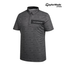 [테일러메이드]남성 패턴 카라 반팔티셔츠 TMTYK2918-199