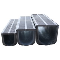 PE 배수로 빗물 배수관 하수관 받이 시공 공사, 200x200x1000x20 (커버포함)