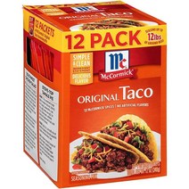 McCormick 오가닉 타코 시즈닝 믹스 24oz 1팩(포장은 다를 수 있음) 117788, 1 Ounce (Pack of 12)