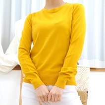 [2가지 넥라인 + 오늘발송] 여성니트티 여성캐시미어니트 반목폴라 라운드넥