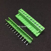 100 세트 2EDG 5.08mm 플러그 + 소켓 2P 3P 4P 5P 6P 7P 10P (90 도 구부러진 다리) 스플라이스 커넥터 터, 08 12P