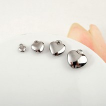비즈아이 [8-070-06]써지컬스틸 팬던트(통통하트) 4/8/10/12mm [1개]