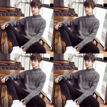 남자반폴라니트티 남자하프넥 모크넥니트