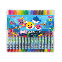 종이나라 핑크퐁 상어가족 나라싸인펜 16색, 혼합 색상, 6개