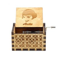 오르골무드등 손으로 조각한 핸드 크랭크 뮤직 박스 타이타닉 마음은 발렌타인 데이 선물 생일, angel