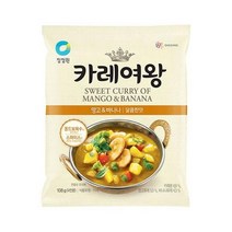 청정원 간편식 청정원 카레여왕 망고&바나나 108g 분말(4인분) 집밥 도시락 식자재 캠핑 별미, 3개