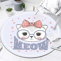 귀여운 장모러그 헤링본 발매트 전신거울 단모 원형 소형 미니 현관 패드