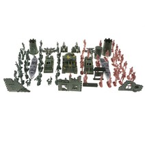 GHSHOP 97 조각 육군 Playset 장난감 5cm 군인 육군 남자 액션 피규어 키즈 장난감, 설명, 플라스틱, 설명