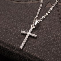 여성 남성 패션 십자가 줄 목걸이 기독교 커플 목걸이