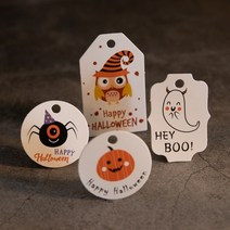 골프네임텍 골프이름표 골프라운딩준비물 50 100 pcs 할로윈 선물 태그 호박 유령