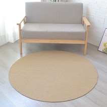 라탄 테이블 식탁 바침대 원형 매트, 직경 2미터, 천연 사이잘 색상