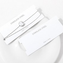 싼비즈 [9133-41]팔찌발찌포장지 90x35mm 화이트 STAINLESS STEEL 10개