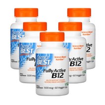 닥터스베스트 완전 활성 비타민 B12 1 500mcg 식물성 캡슐 60정, 5팩