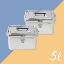 그린킵스 올스텐밀폐용기 김치통 5L SSL x 2개, 단품
