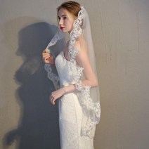 BEST 웨딩 엘레강스 자수 베일 셀프웨딩소품 스냅촬영