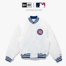 뉴에라 13338643 MLB 시카고 컵스 야구점퍼 스타디움 재킷 화이트, 없음