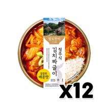 팔도한끼 청주식 김치짜글이 즉석식 500g x 12개, 단품