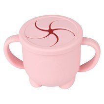 텀블러 물병 유치원물통 실리콘 먹이 컵 휴대용 Drinkware Sippy 식품 학 스토리지 스낵 컨테이너 BPA, 08 분홍색