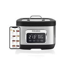 Inkbird Wifi Sous Vide Water Oven-3 in 1 Oven with Rack Divider| 700W 정밀 3D 전자기 물 순환 앱 사전 설정 레시피 Wi