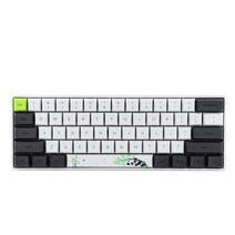 epomaker sk61 61 키 핫 스왑 가능 기계식 키보드 rgb 백라이트 nkro type-c 케이블 winmac gateron 광 스위치용, 광학 녹색, 팬더