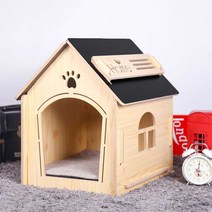 대형견 집 야외 실외 강아지 개집 원목, I