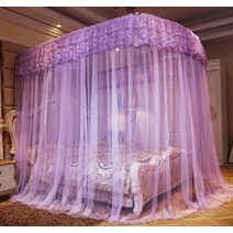 구매대행 U 자형 개폐식 모기장 1.8m 침대 1.5 가정용 2m 1.2 레일 브래킷041501j, 05. 보라색 백년 Haohe (망